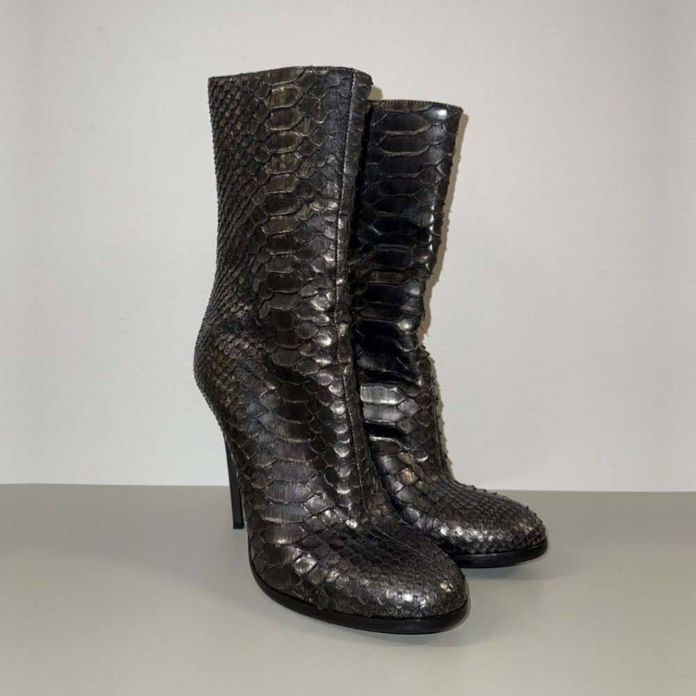 Haider Ackermann Black Python Leather Stiletto He… - image 2